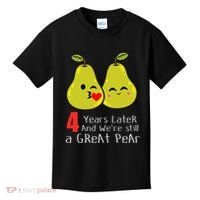 4th Wedding Anniversary Gifts Funny Couples Kids T-Shirt thumb 0
