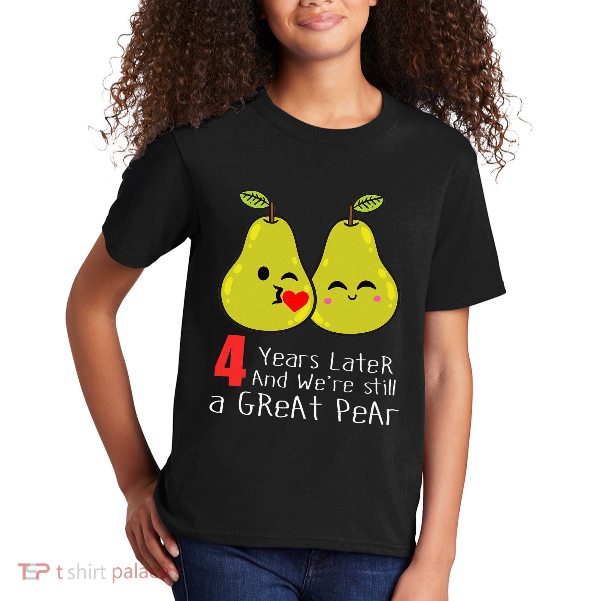 4th Wedding Anniversary Gifts Funny Couples Kids T-Shirt