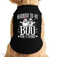 4th Wedding Anniversary October 4th Anniversary Doggie Tank thumb 0
