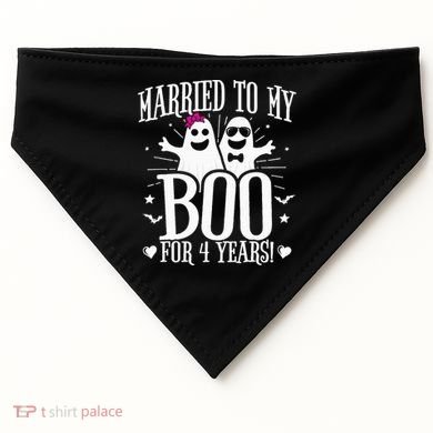4th Wedding Anniversary October 4th Anniversary USA-Made Doggie Bandana