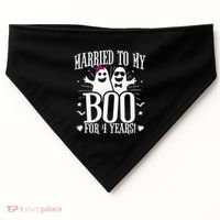 4th Wedding Anniversary October 4th Anniversary USA-Made Doggie Bandana thumb 0