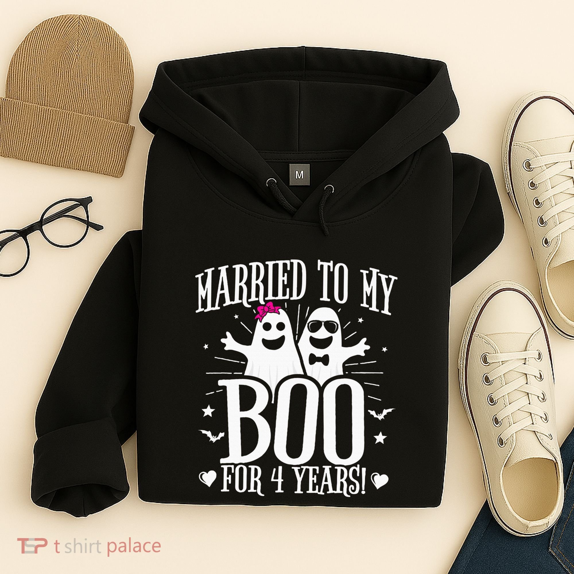 4th Wedding Anniversary October 4th Anniversary Hoodie