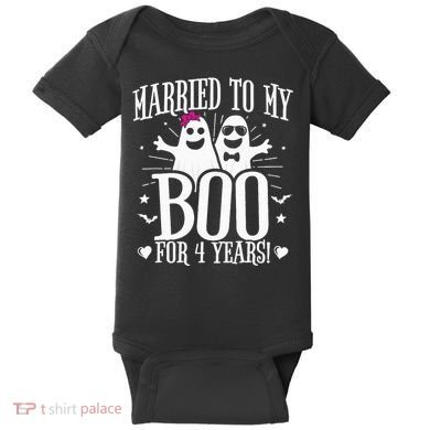 4th Wedding Anniversary October 4th Anniversary Baby Bodysuit