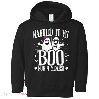 4th Wedding Anniversary October 4th Anniversary Toddler Hoodie