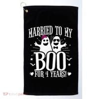4th Wedding Anniversary October 4th Anniversary Golf Towel thumb 0