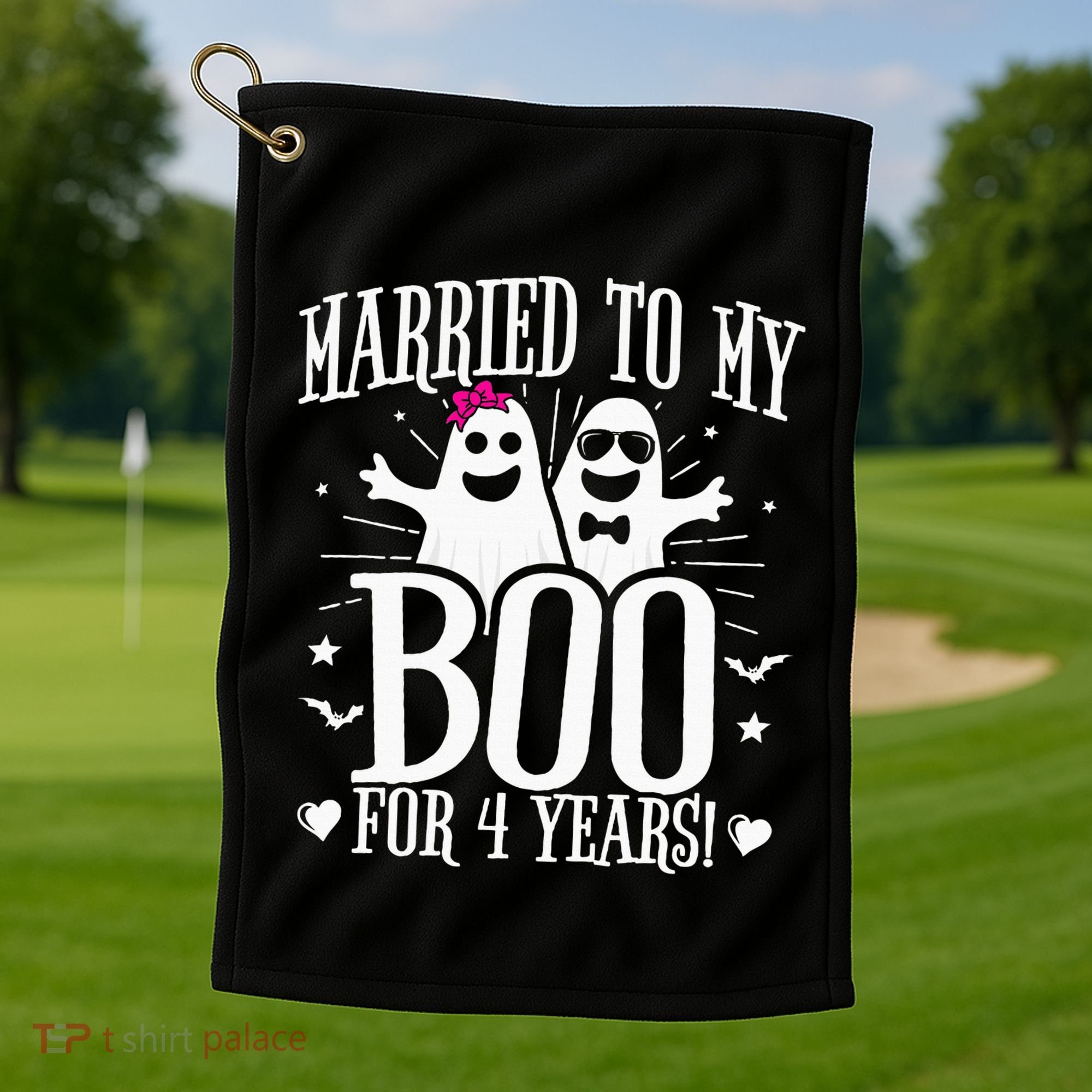 4th Wedding Anniversary October 4th Anniversary Golf Towel