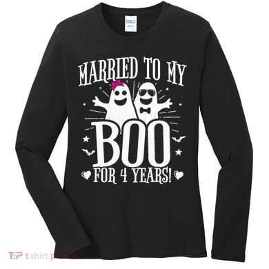 4th Wedding Anniversary October 4th Anniversary Women's Long Sleeve Shirt