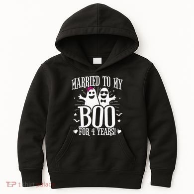 4th Wedding Anniversary October 4th Anniversary Kids Hoodie