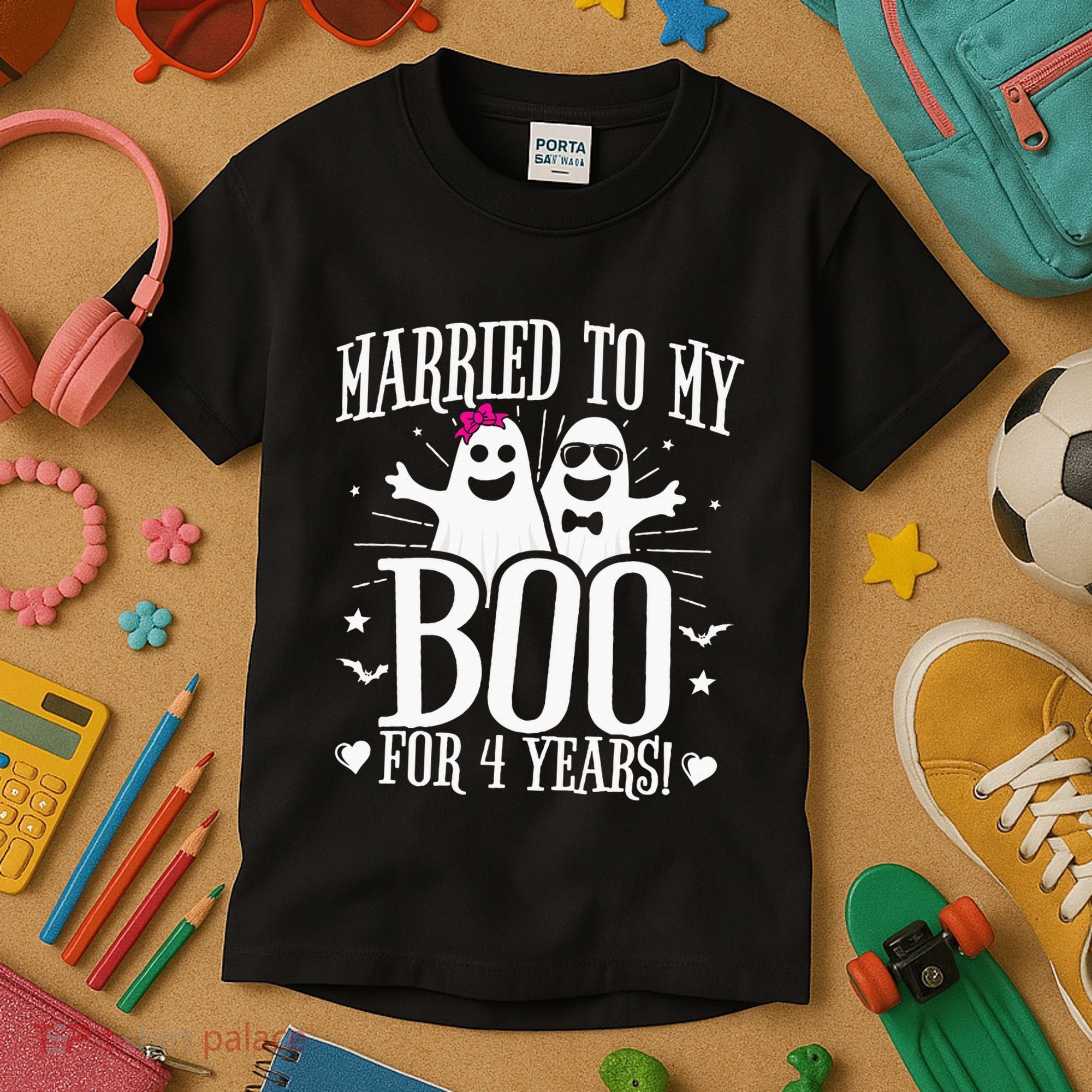 4th Wedding Anniversary October 4th Anniversary Kids T-Shirt