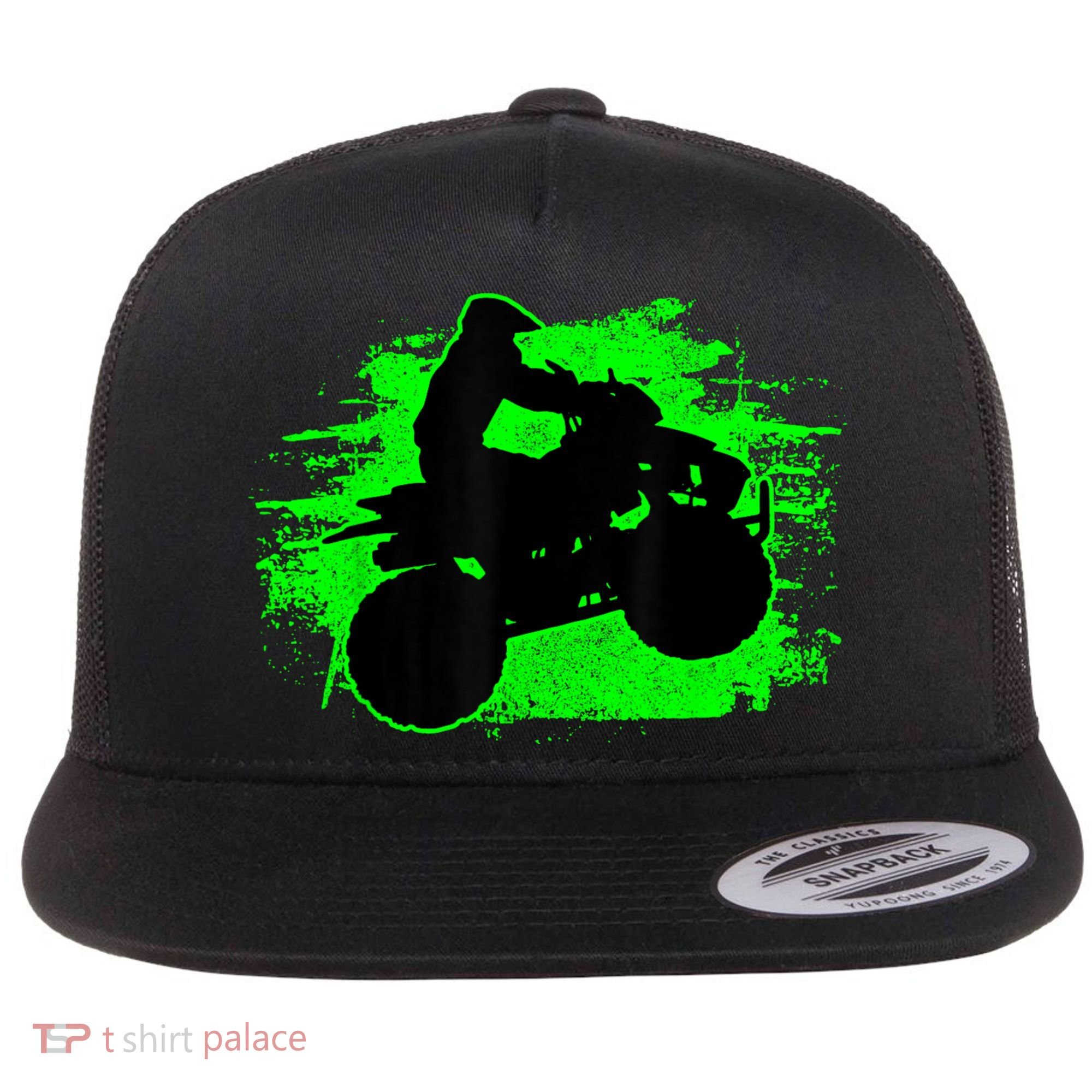 4 Wheeler Quad Bike ATV Riding Gift Men Flat Bill Trucker Hat