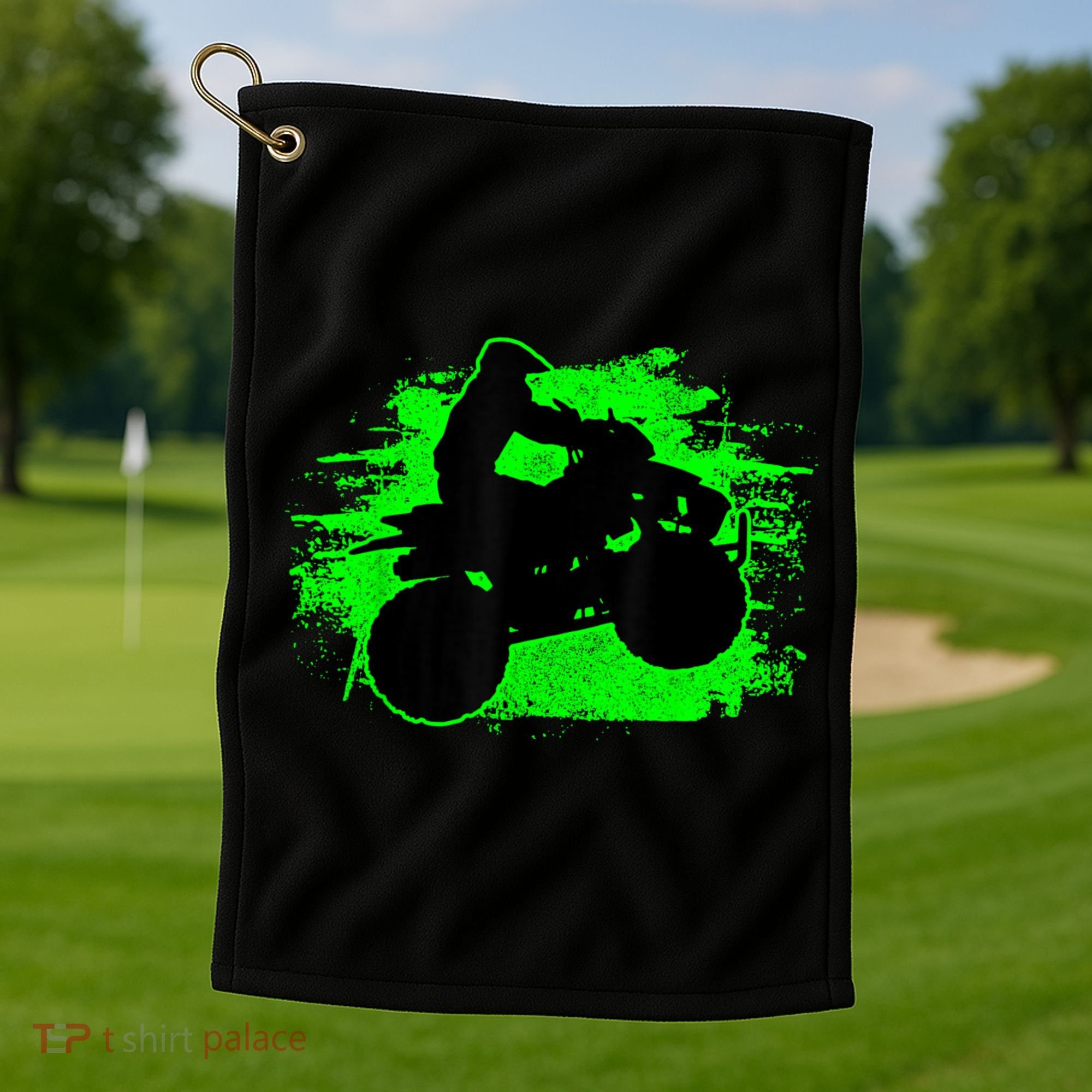 4 Wheeler Quad Bike ATV Riding Gift Men Golf Towel
