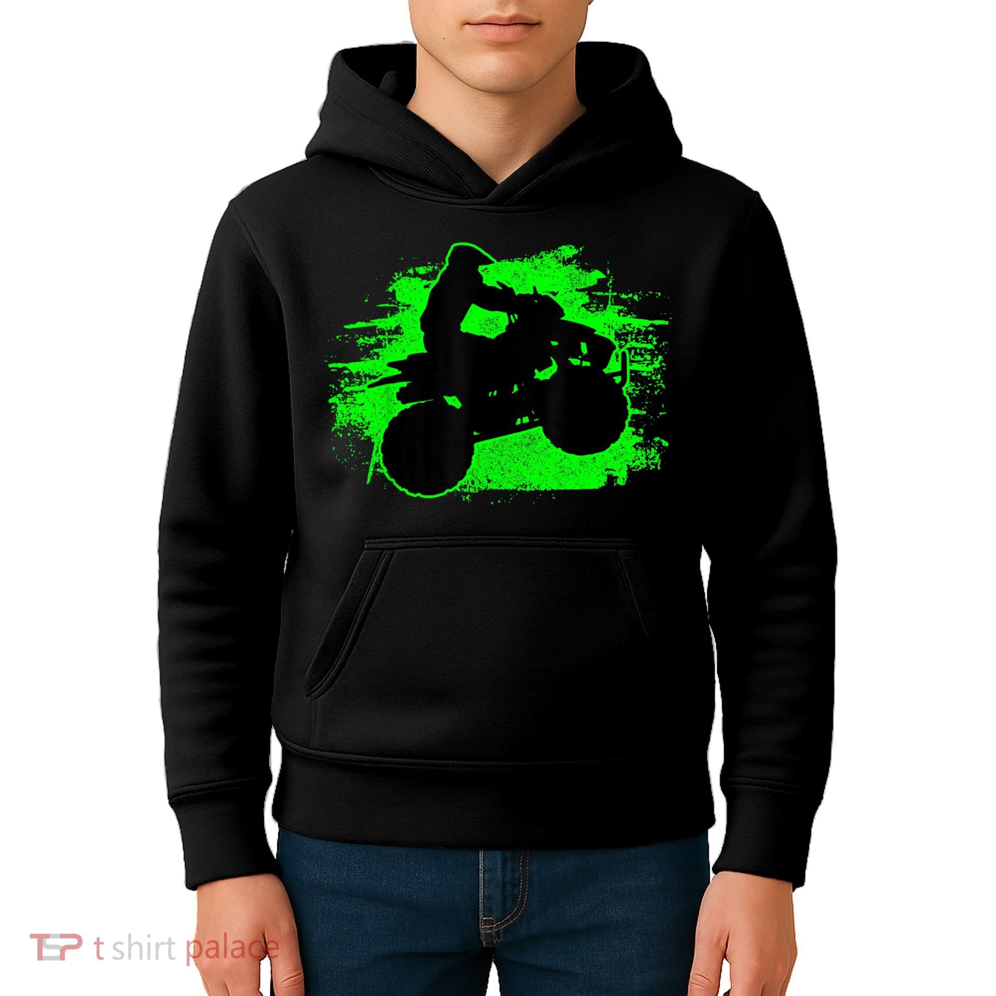 4 Wheeler Quad Bike ATV Riding Gift Men Kids Hoodie