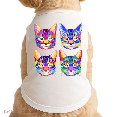 4X Cats - Colorful Portrait Doggie Tank