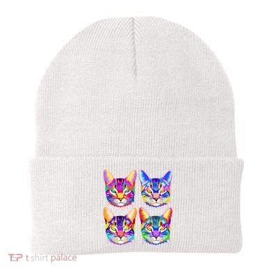 4X Cats - Colorful Portrait Beanie