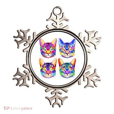 4X Cats - Colorful Portrait Ornament
