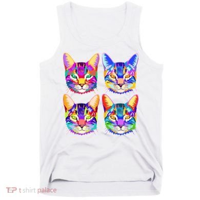4X Cats - Colorful Portrait Tank Top