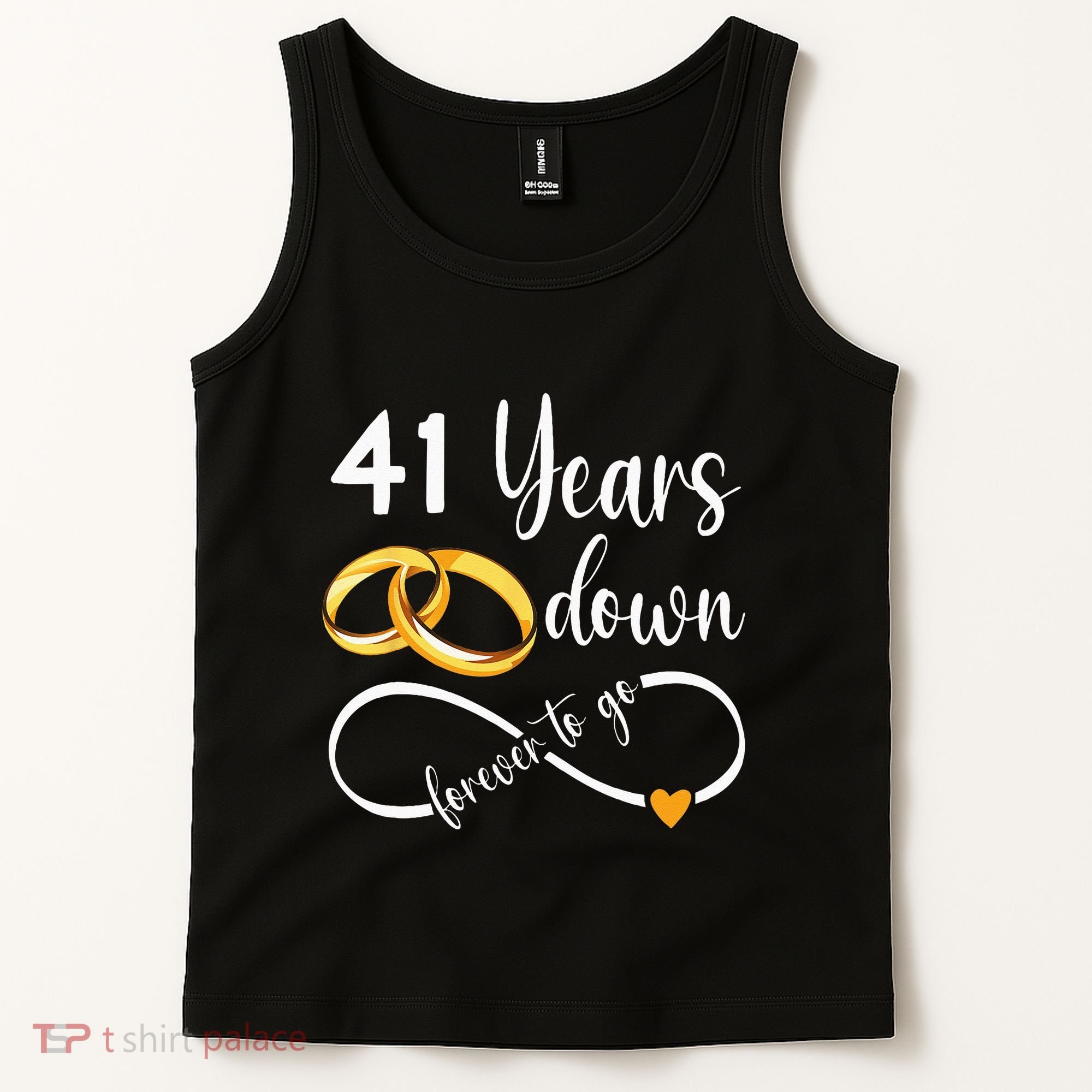 41 Years Down Forever To Go Couple 41st Wedding Anniversary Tank Top