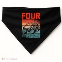 4 Year Old 4th Birthday Monster Truck USA-Made Doggie Bandana thumb 0