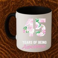 45 Years Old Bday 45 Years Of Being Awesome 45th Birthday Coffee Mug thumb 2