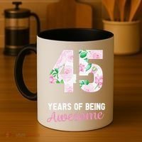 45 Years Old Bday 45 Years Of Being Awesome 45th Birthday Coffee Mug thumb 4