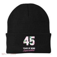 45 Years Old Bday 45 Years Of Being Awesome 45th Birthday Beanie thumb 0