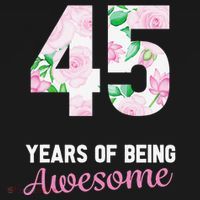 45 Years Old Bday 45 Years Of Being Awesome 45th Birthday Mousepad thumb 1