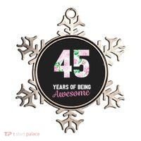 45 Years Old Bday 45 Years Of Being Awesome 45th Birthday Ornament thumb 0