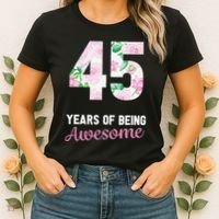 45 Years Old Bday 45 Years Of Being Awesome 45th Birthday Women's T-Shirt thumb 2