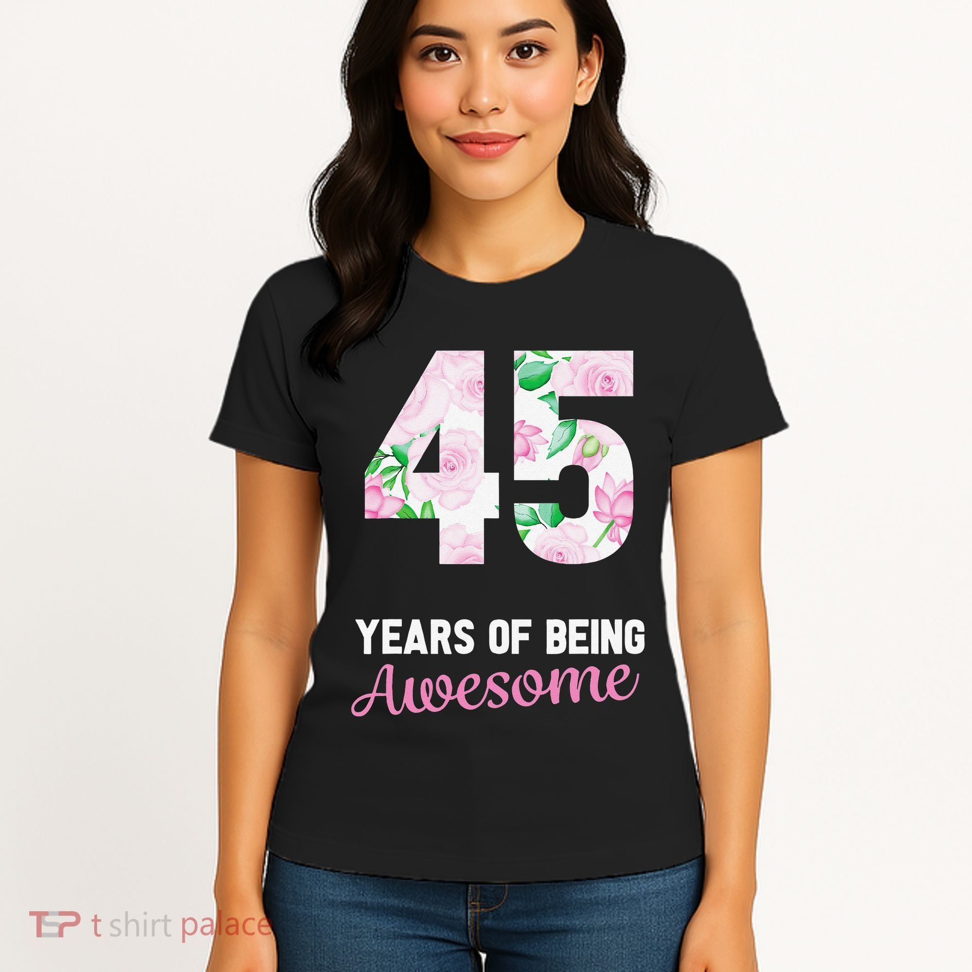 45 Years Old Bday 45 Years Of Being Awesome 45th Birthday Women's T-Shirt