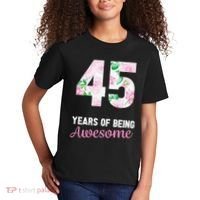 45 Years Old Bday 45 Years Of Being Awesome 45th Birthday Kids T-Shirt thumb 2