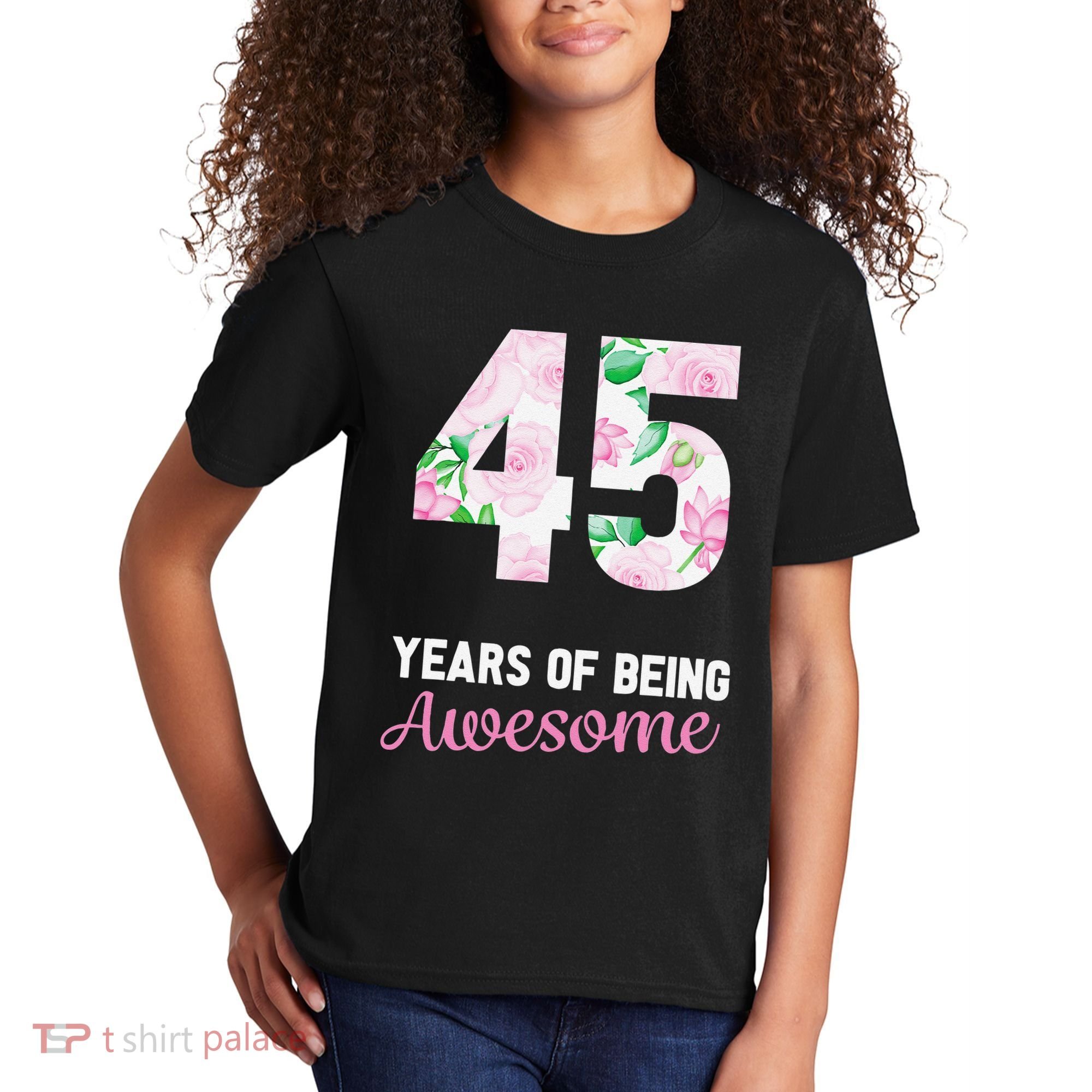 45 Years Old Bday 45 Years Of Being Awesome 45th Birthday Kids T-Shirt