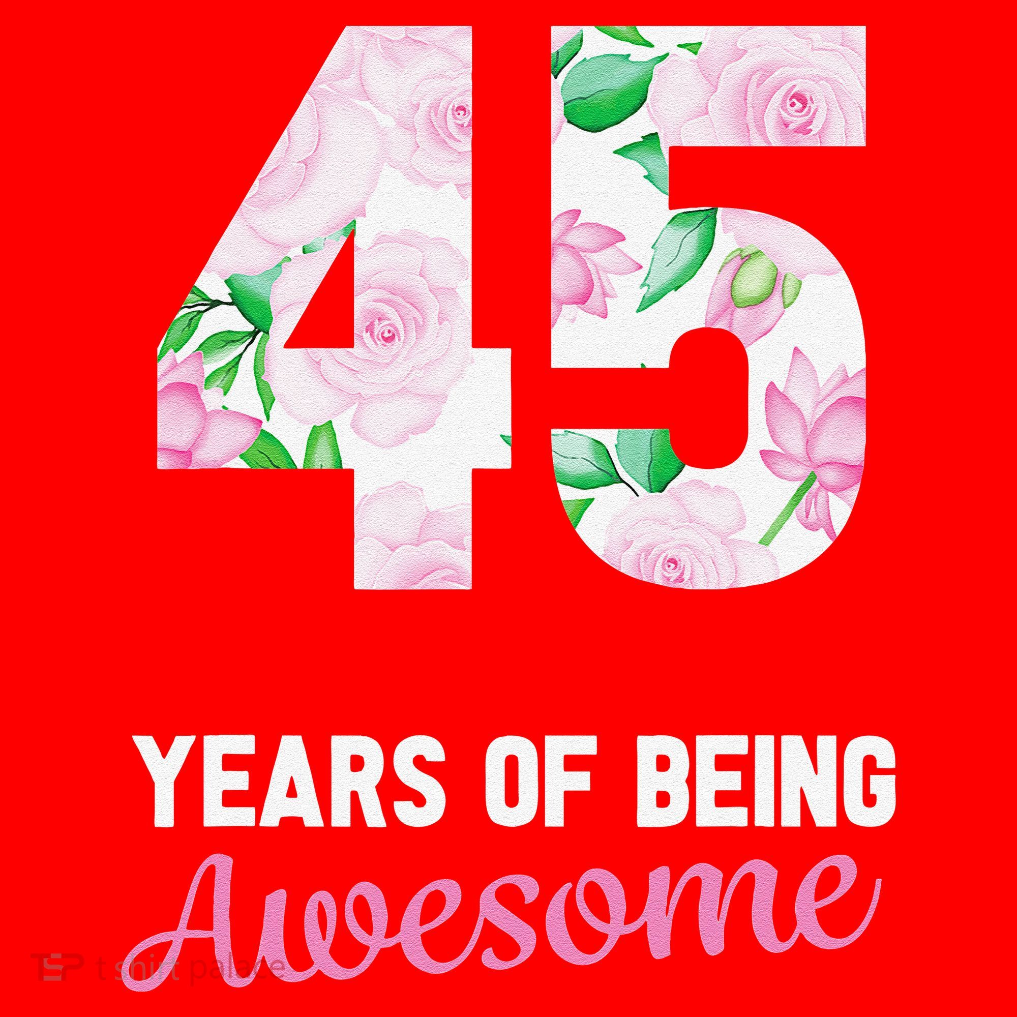 45 Years Old Bday 45 Years Of Being Awesome 45th Birthday Santa Hat