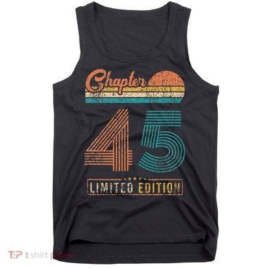 45 Years Old Gifts Chapter 45 Vintage 45th Birthday Retro Tank Top