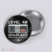 40 Year Old Forty Birthday Gift Level 40 Unlocked Gamer Button thumb 0