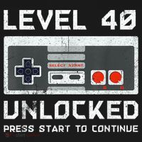 40 Year Old Forty Birthday Gift Level 40 Unlocked Gamer Women's Tank Top thumb 5