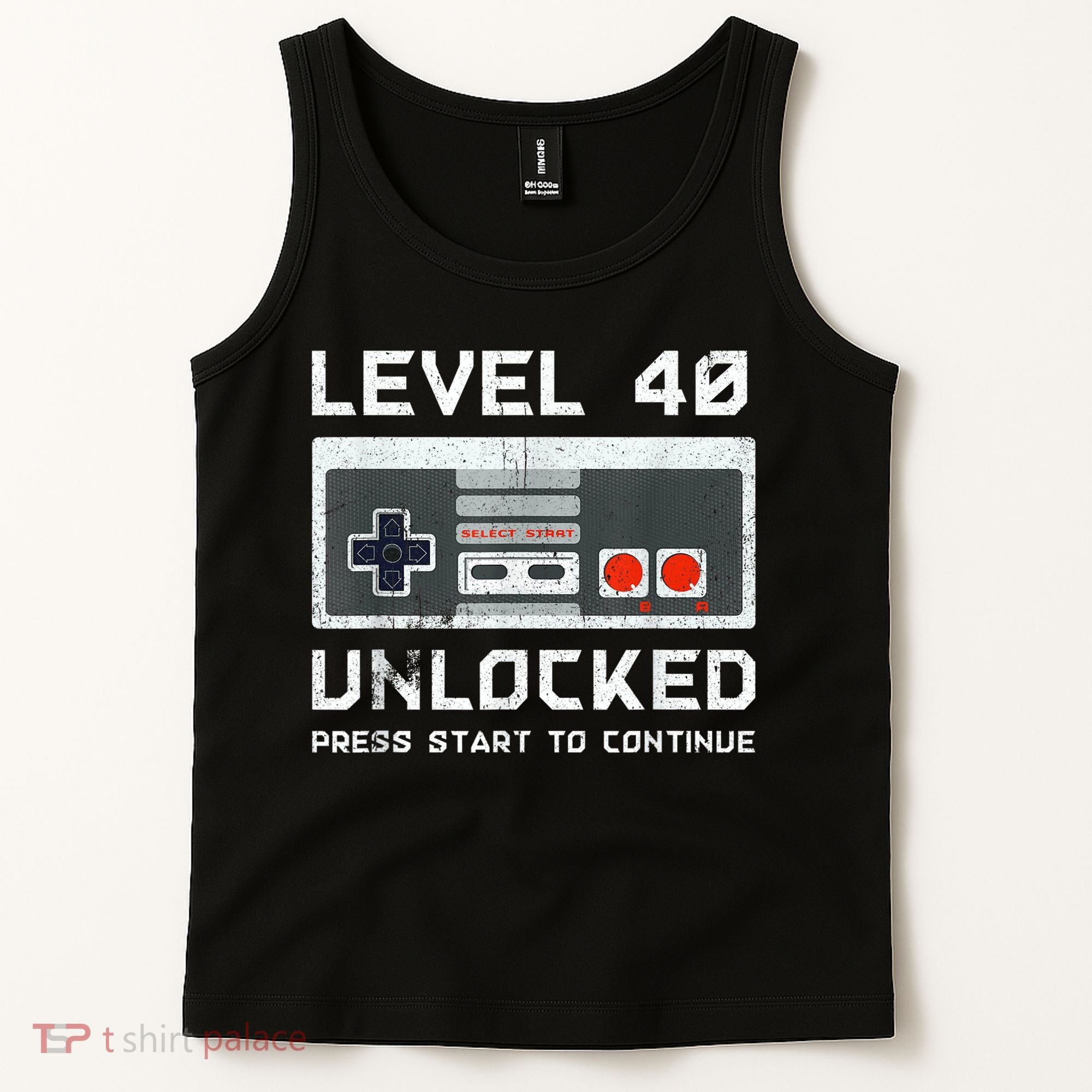 40 Year Old Forty Birthday Gift Level 40 Unlocked Gamer Tank Top