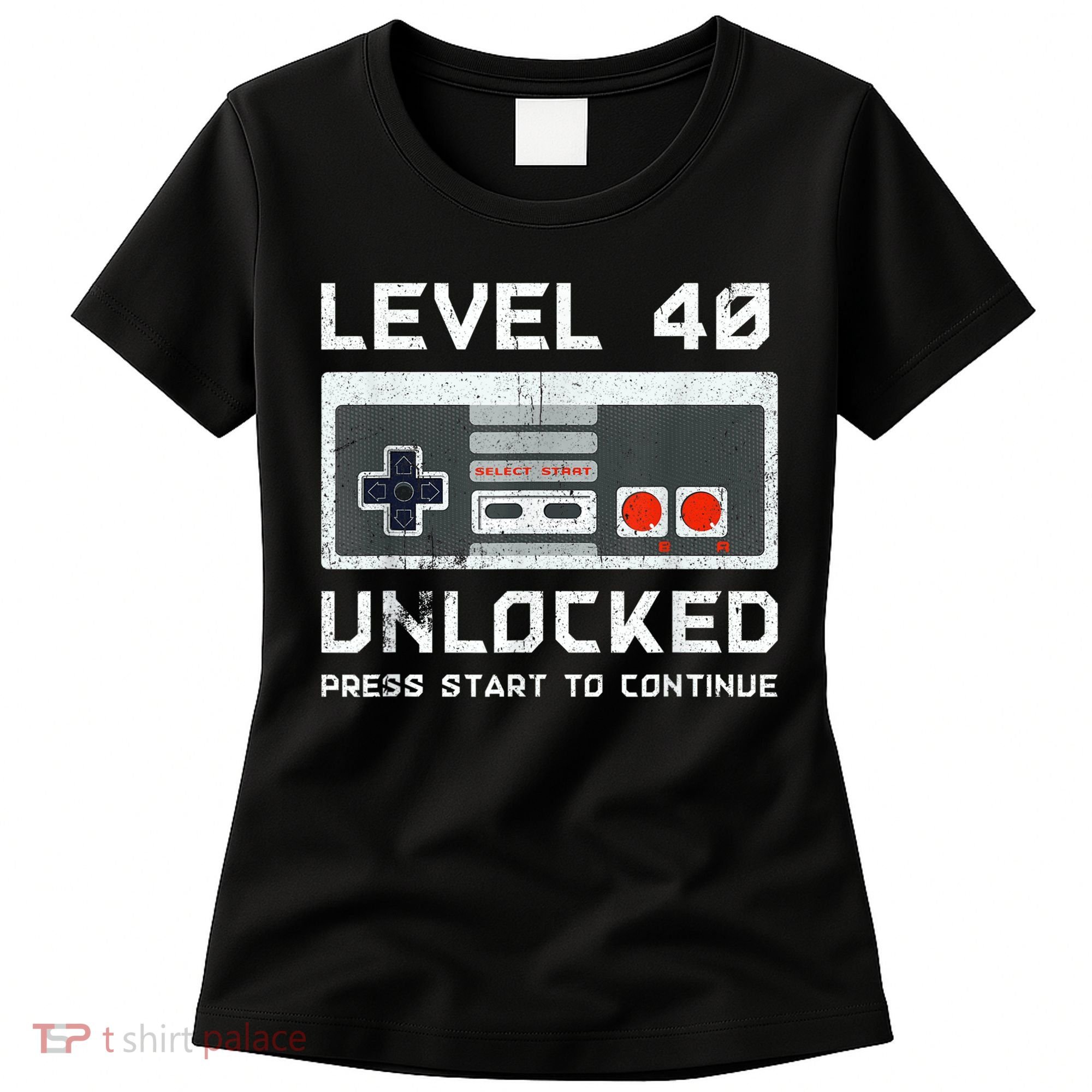 40 Year Old Forty Birthday Gift Level 40 Unlocked Gamer Women's T-Shirt