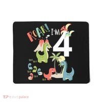 4 Year Old Roar Im 4 4th Birthday Boy T Rex Dinosaur Mousepad thumb 0
