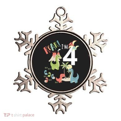 4 Year Old Roar Im 4 4th Birthday Boy T Rex Dinosaur Ornament
