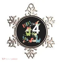 4 Year Old Roar Im 4 4th Birthday Boy T Rex Dinosaur Ornament thumb 0