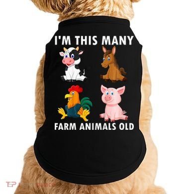 4 Year Old Boy Farm Animals Old 4th Birthday Doggie Tank