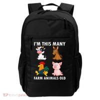 4 Year Old Boy Farm Animals Old 4th Birthday Backpack thumb 0
