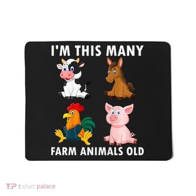 4 Year Old Boy Farm Animals Old 4th Birthday Mousepad