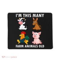 4 Year Old Boy Farm Animals Old 4th Birthday Mousepad thumb 0