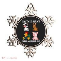 4 Year Old Boy Farm Animals Old 4th Birthday Ornament thumb 0