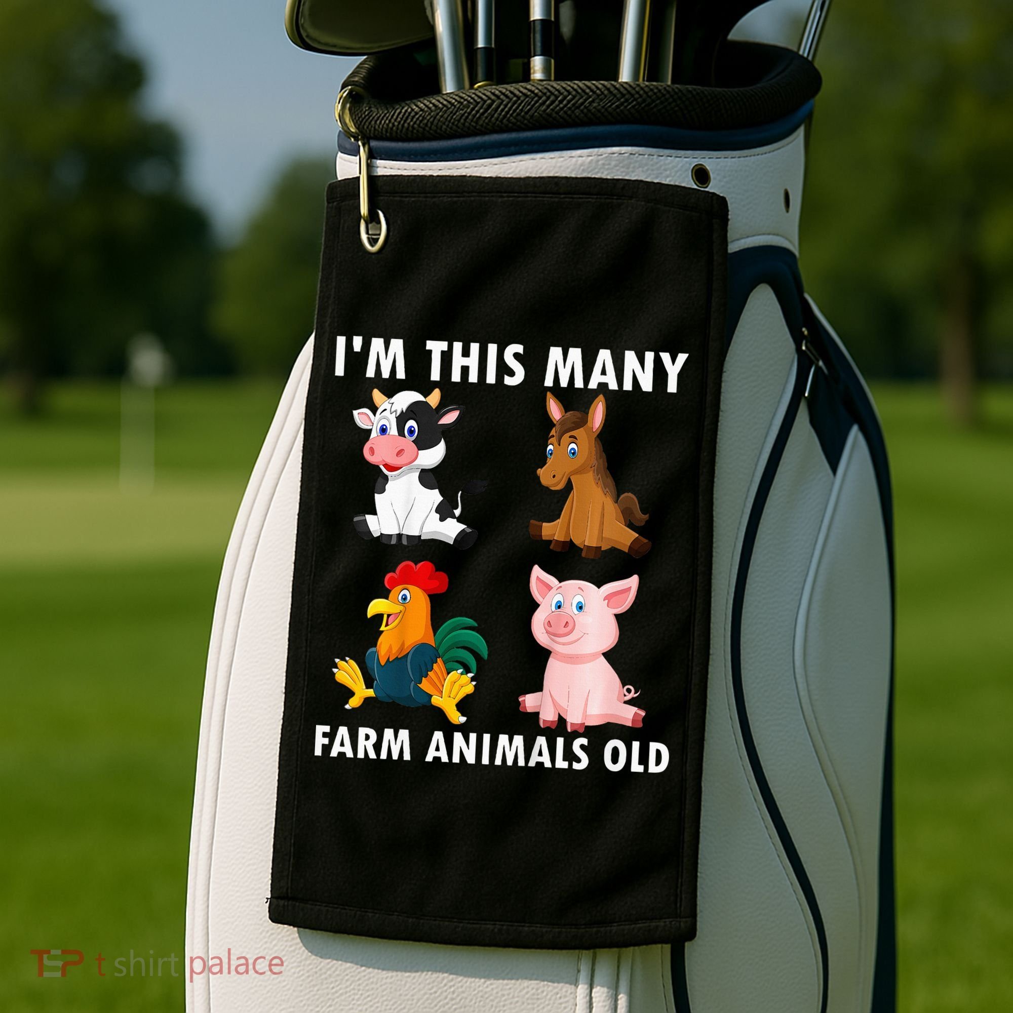 4 Year Old Boy Farm Animals Old 4th Birthday Golf Towel