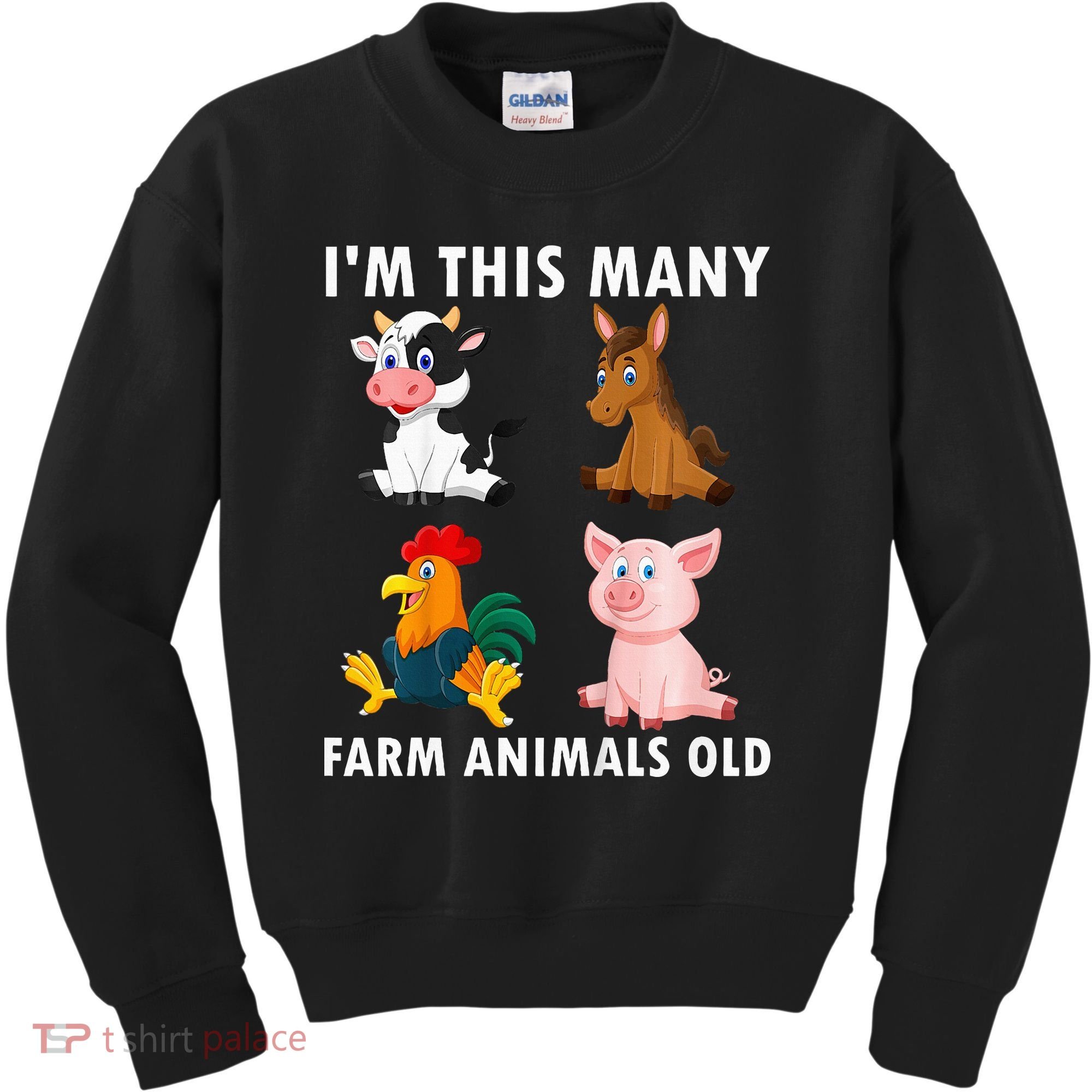 4 Year Old Boy Farm Animals Old 4th Birthday Kids Sweatshirt
