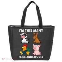 4 Year Old Boy Farm Animals Old 4th Birthday Tote Bag thumb 0