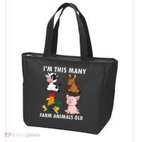4 Year Old Boy Farm Animals Old 4th Birthday Tote Bag thumb 3