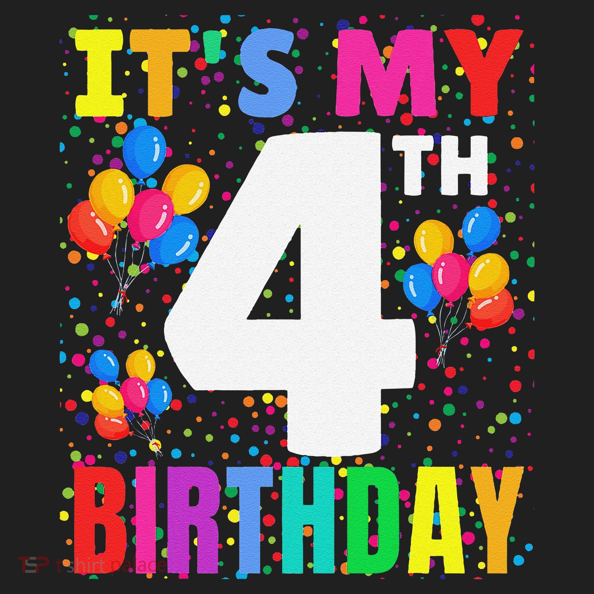4 Years Old ItS My 4th Birthday Crew Balloons For Boy Women's Sweatshirt